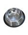 ZENO CAT & DOG PATİ KABARTMALI ÇELİK MAMA & SU KABI - 15,5 CM